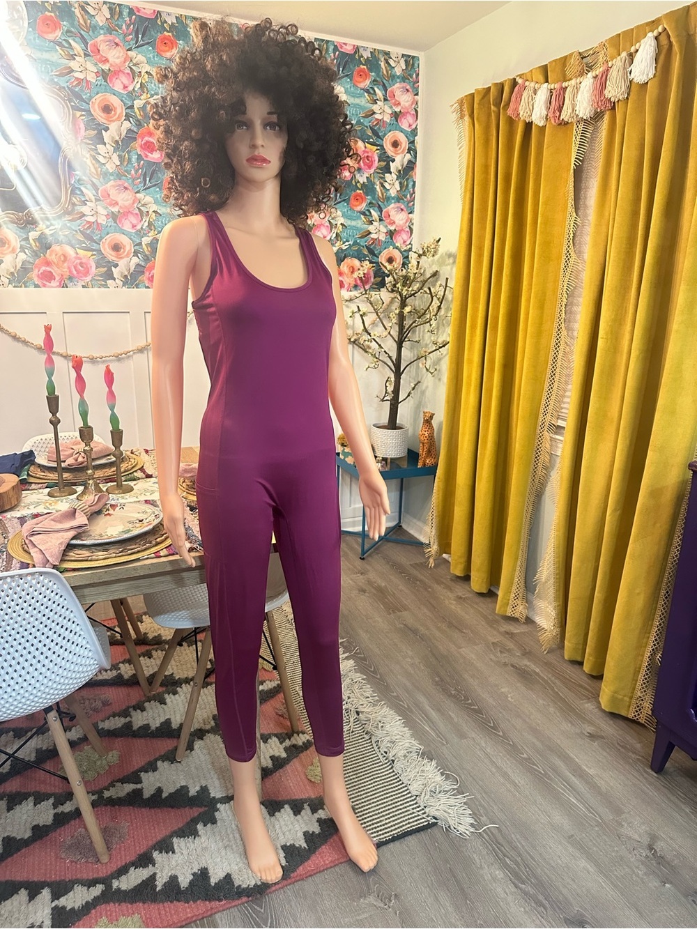 J.DOW Women’s purple racer back body suit M